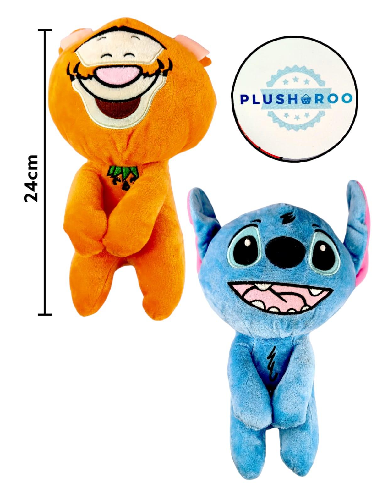 Peluche Premium PLUSHAROO Stitch y Tigger 24cm